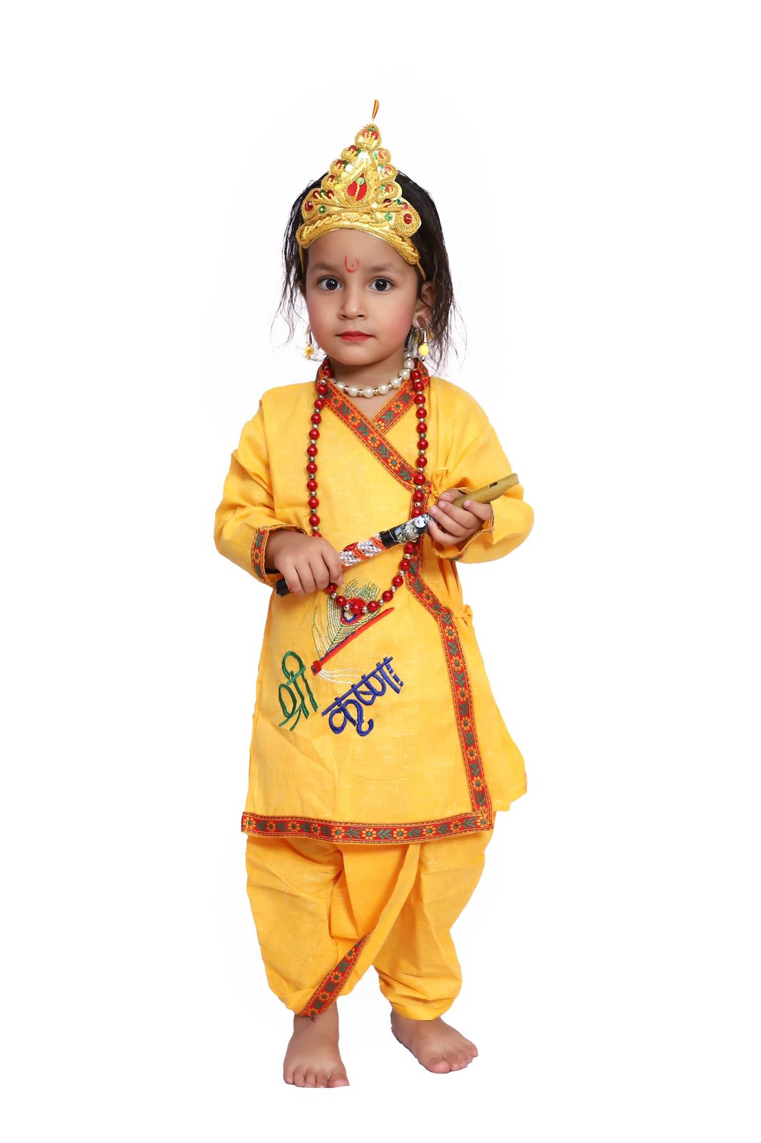 krishna costume cotton kdhai shri krishna milandresses